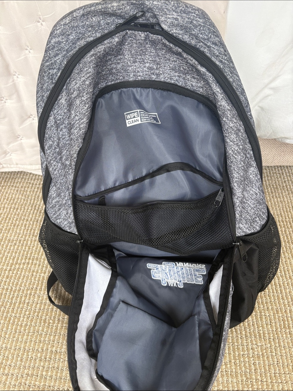 adidas Gray and Black Skyline Juniors Backpack - Picture 3 of 4